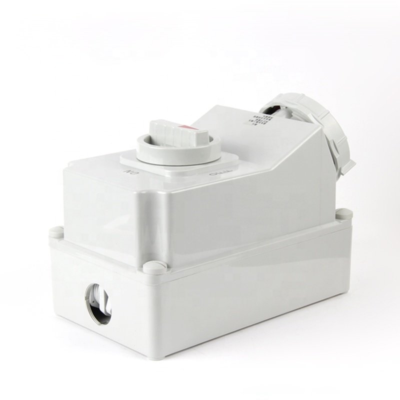 ZNG-5113 IP67 Waterproof 5 Pin 63A Industrial Mechanical Switched Interlock Socket Receptacle