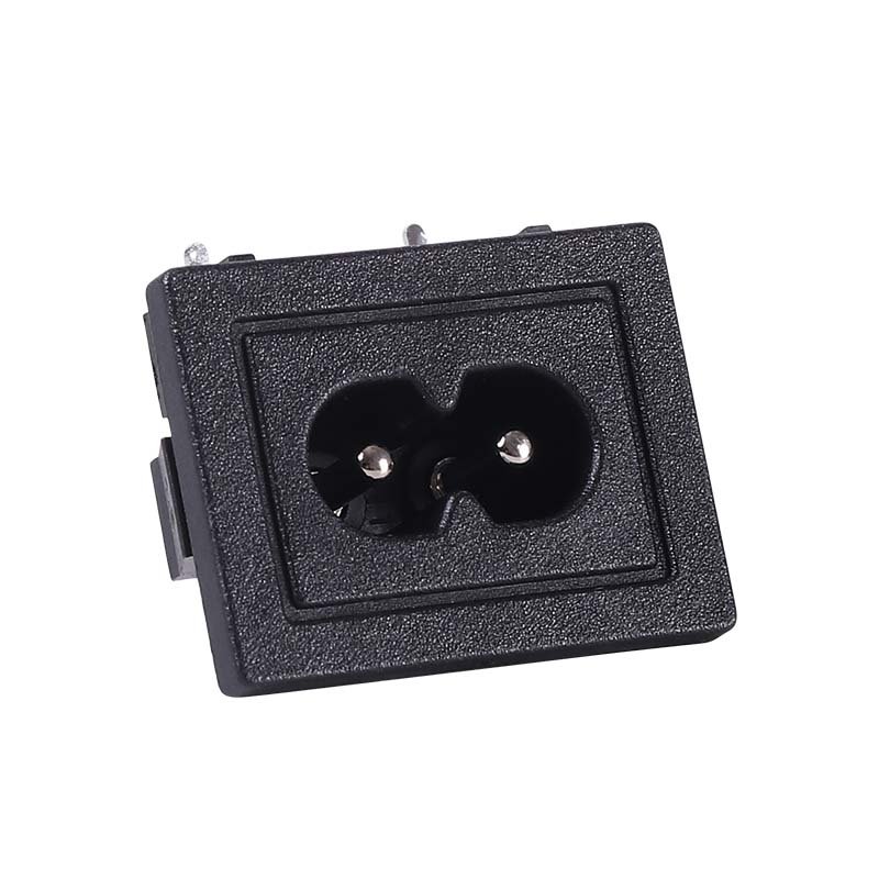 Factory Supply 2Pin 250V 2.5A Iec C8 Ac Power Plug Socket Female Power Socket Ac Power Socket