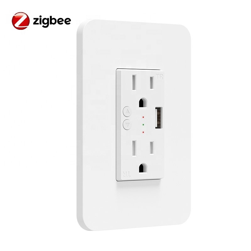 US Zigbee smart universal Remote Control Electric Wall socket smart Wall Socket tuya smart plug socket with usb charger port