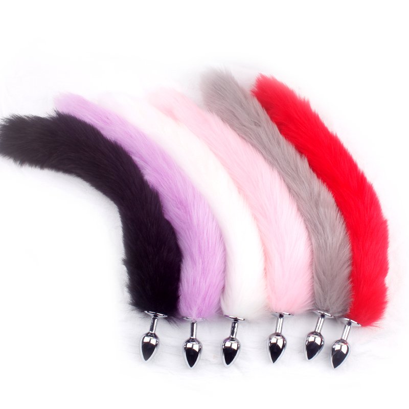 Anal Plug Adult Games Fox Tail Stainless steel Butt Plug Stimulator Sex Products