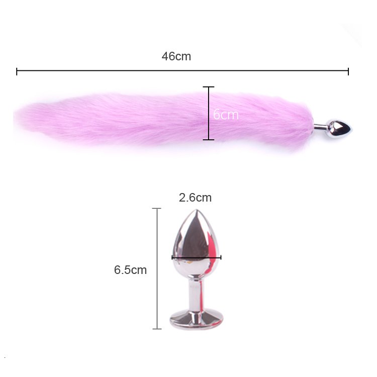 Anal Plug Adult Games Fox Tail Stainless steel Butt Plug Stimulator Sex Products