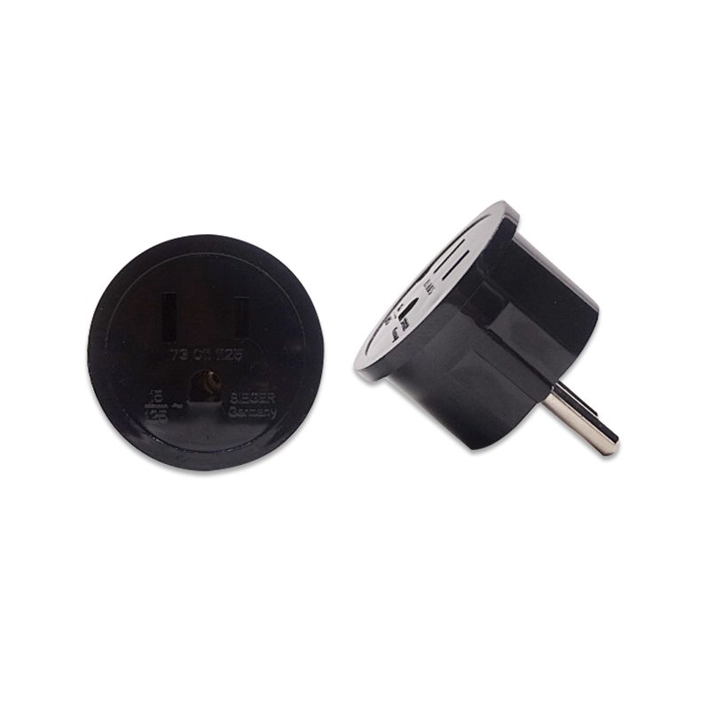 Heavy Duty Grounded USA American to European Germany Schuko Outlet Plug Adapter