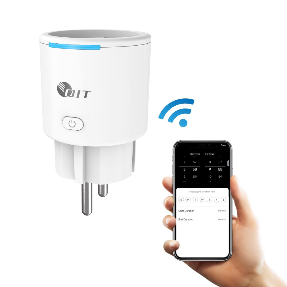 Alexa Compatible Portable Remote Control Smart Plug Socket 16A Power Metering Wireless Electric Timer Outlet Tuya WiFi Plug