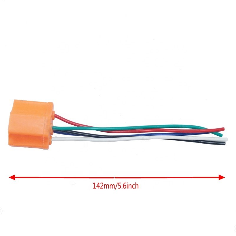 Car copper bold 5 plug 5-pin 5.6inch Line length terminal relay base socket plug Bakelite relay base seat 12v 5pin 40a Car Relay