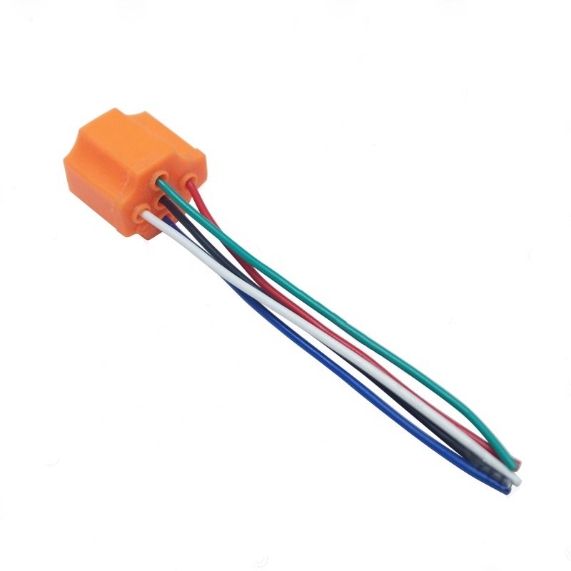 Car copper bold 5 plug 5-pin 5.6inch Line length terminal relay base socket plug Bakelite relay base seat 12v 5pin 40a Car Relay