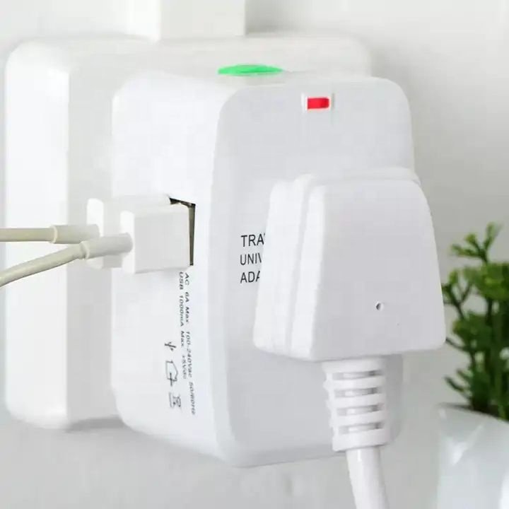 EU/AU/UK/US portable charger travel adaptor With Dual USB Charger All in One Multi conversion Power Plug travel adapter