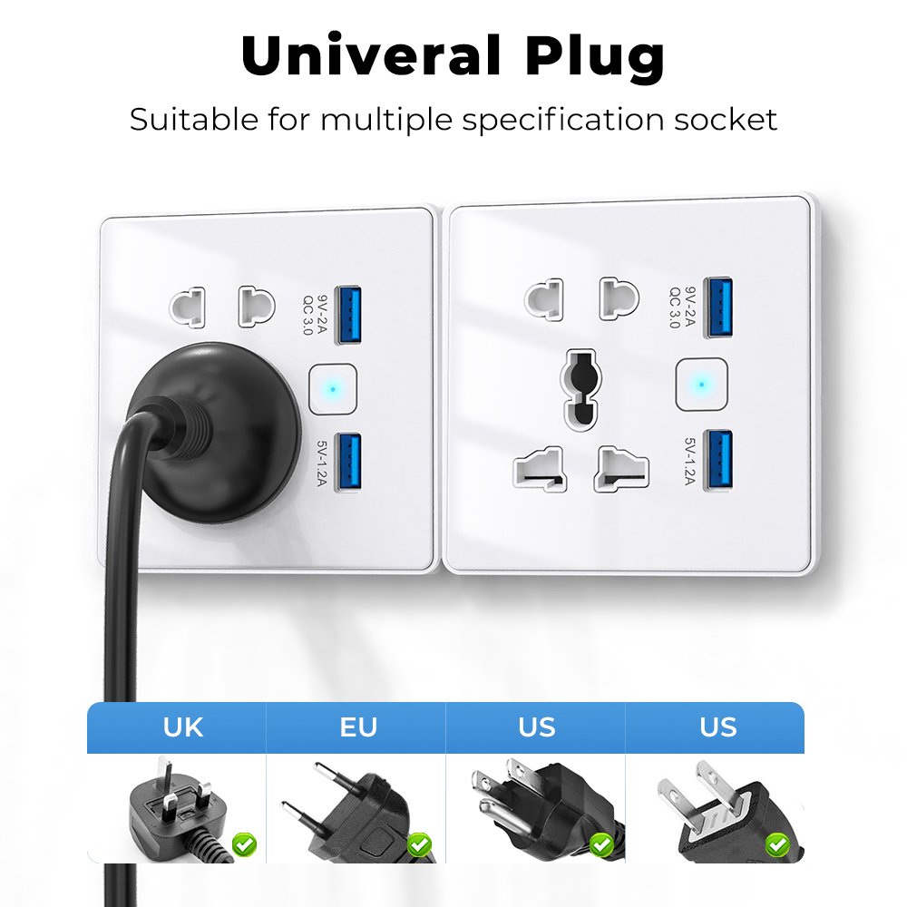 Tempered Glass Fast Charger 3.0 USB Smart Home Automation Google Home Alexa US EU UK Plug Tuya Wifi Wall Universal Smart Socket