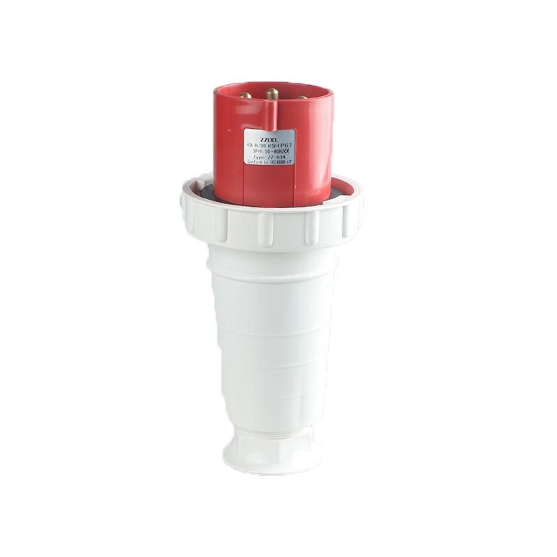 Industrial Three phase 4P plug ZZ034 3P+E 63A 380V IP67 aviation waterproof socket