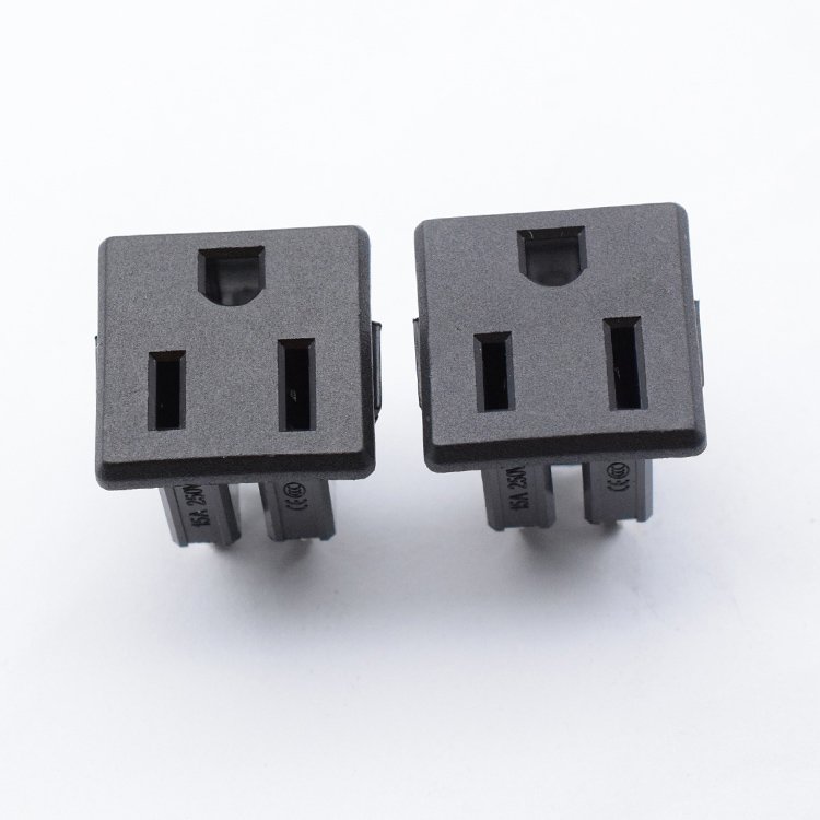 15A 250V AC power inlet embed uk plug female industrial 3pin wall socket ac outlet socket