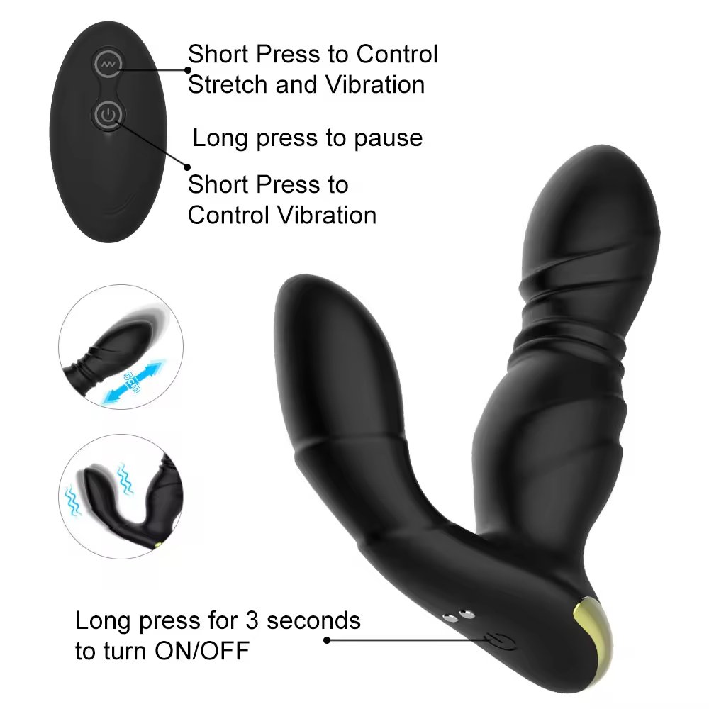 LOVE Rose anal vibrating plug Masturbator Anal Dildo Erotic Toys remote control 10 Frequency Vibration Silicone anal Plug