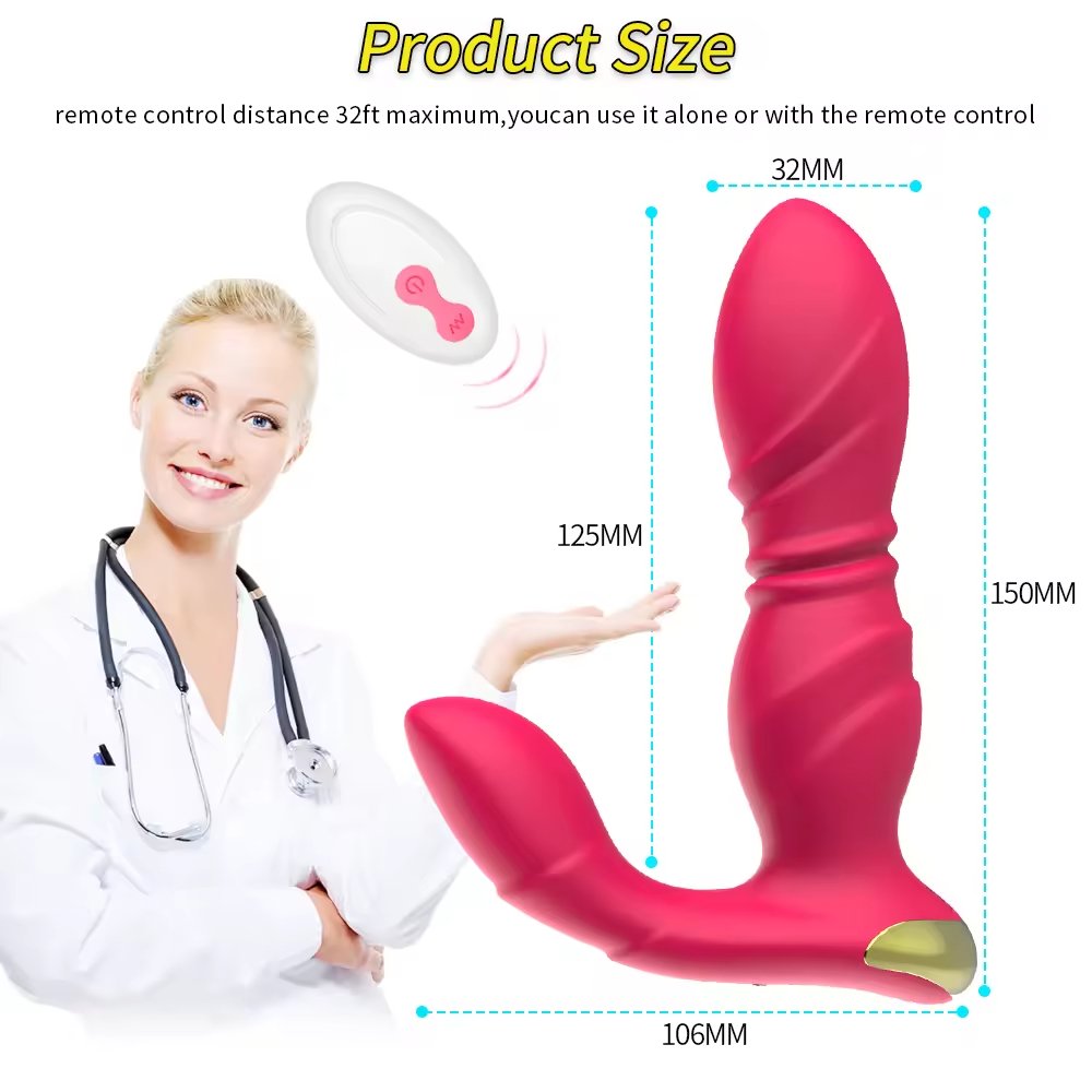 LOVE Rose anal vibrating plug Masturbator Anal Dildo Erotic Toys remote control 10 Frequency Vibration Silicone anal Plug