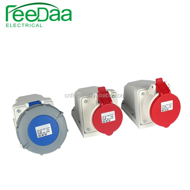 industrial socket plug ip67 IP44 waterproof electrical 16a 32a industrial 3pin 4pin male and female industrial plug and socket