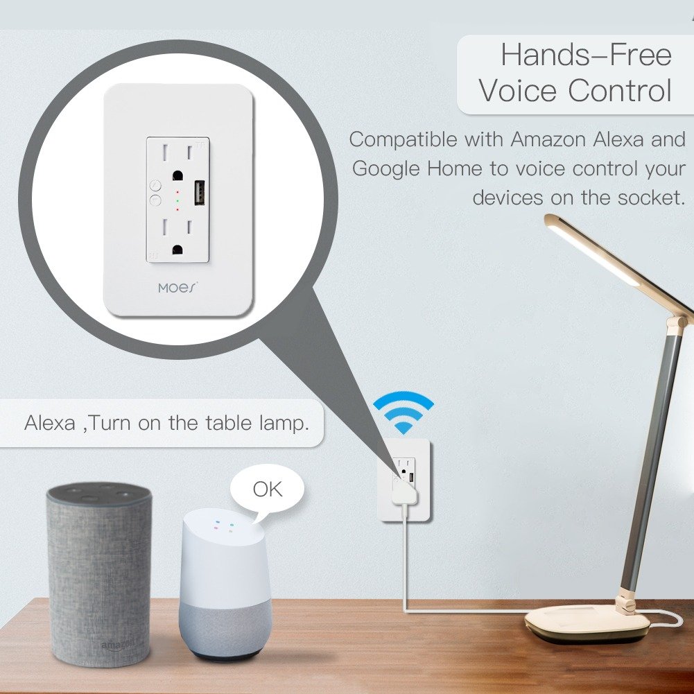 XUGUANG High Quality WiFi Home USB Wall Plugs And Switch Socket Smart App Wireless Control WiFi Electric Wall Outlet