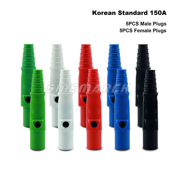 10X R-LOK 150A Male Female Plug Set American/Canadian/Australian Standard Single Pole Power Connector Compatible with Camlock