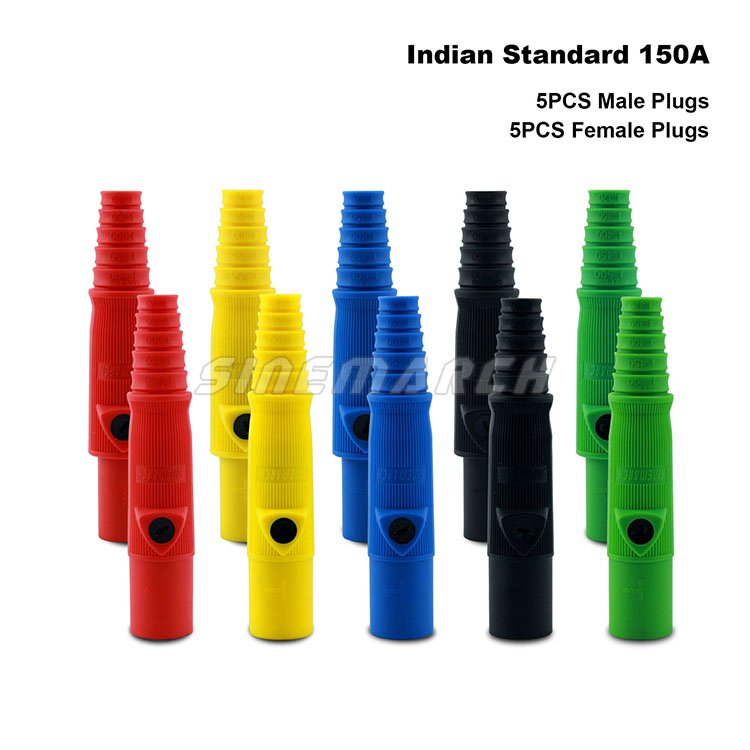 10X R-LOK 150A Male Female Plug Set American/Canadian/Australian Standard Single Pole Power Connector Compatible with Camlock