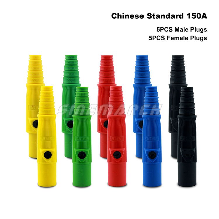 10X R-LOK 150A Male Female Plug Set American/Canadian/Australian Standard Single Pole Power Connector Compatible with Camlock