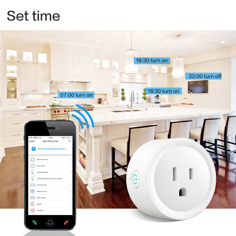 Glomarket Mini Wifi Smart Plug Socket Tuya App Control Voice Control Compatible With Alexa Google Home
