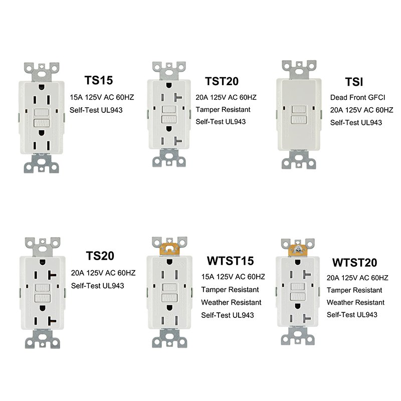 Factory sales 15 Amp Plug 15a Gfci TR WR Outlet Self-test Gfci 15a Gfci