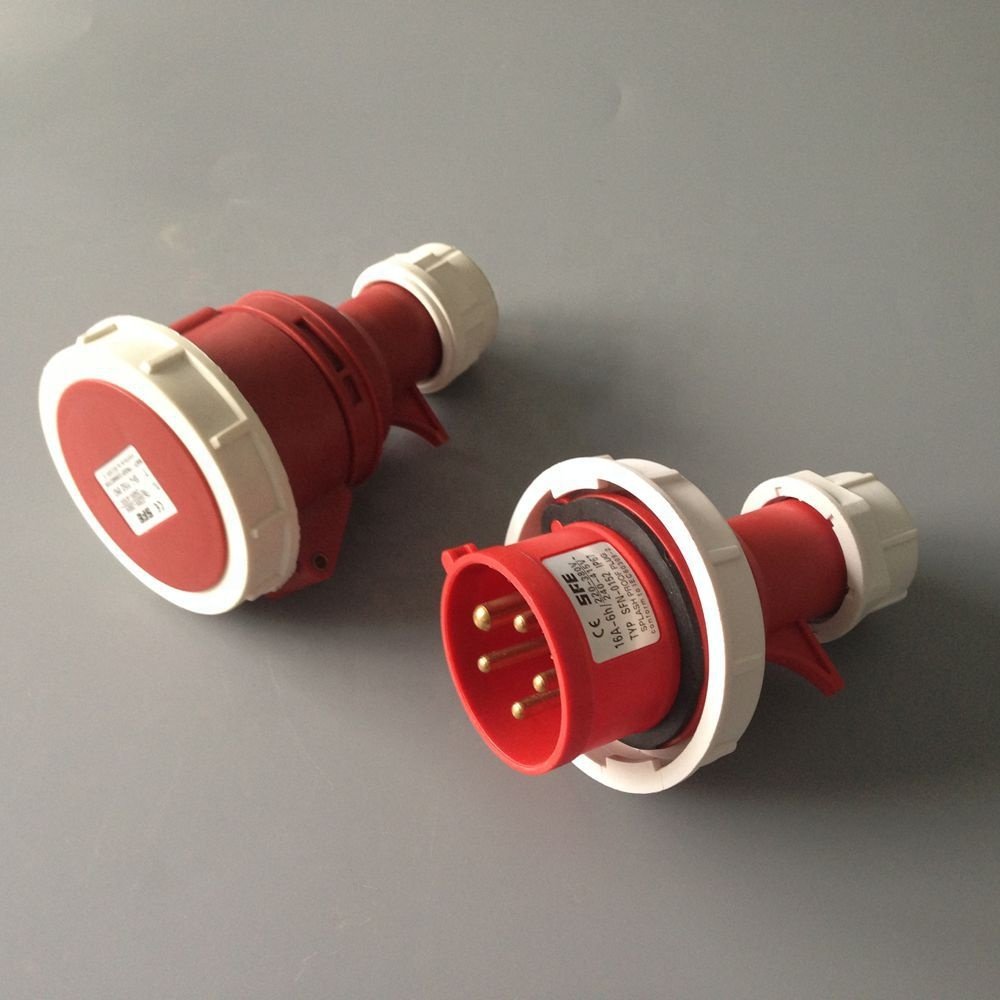 waterproof IP67 3pin 4pin 5pin 16A 32A plug and socket switch industrial plug sockets high quality for European market