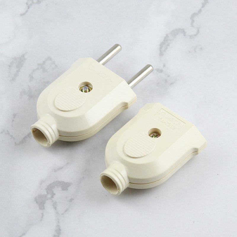 European Plug Power Cord Connector Euro Round Male Female Wiring Plug Extension Cord Cable Connector Rewireable Socket