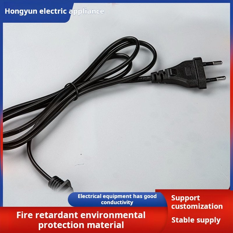 New European Style Round plug Power Cord 0.75/1/1.5 Square D02 Two-plug Waterproof Power Cord plug