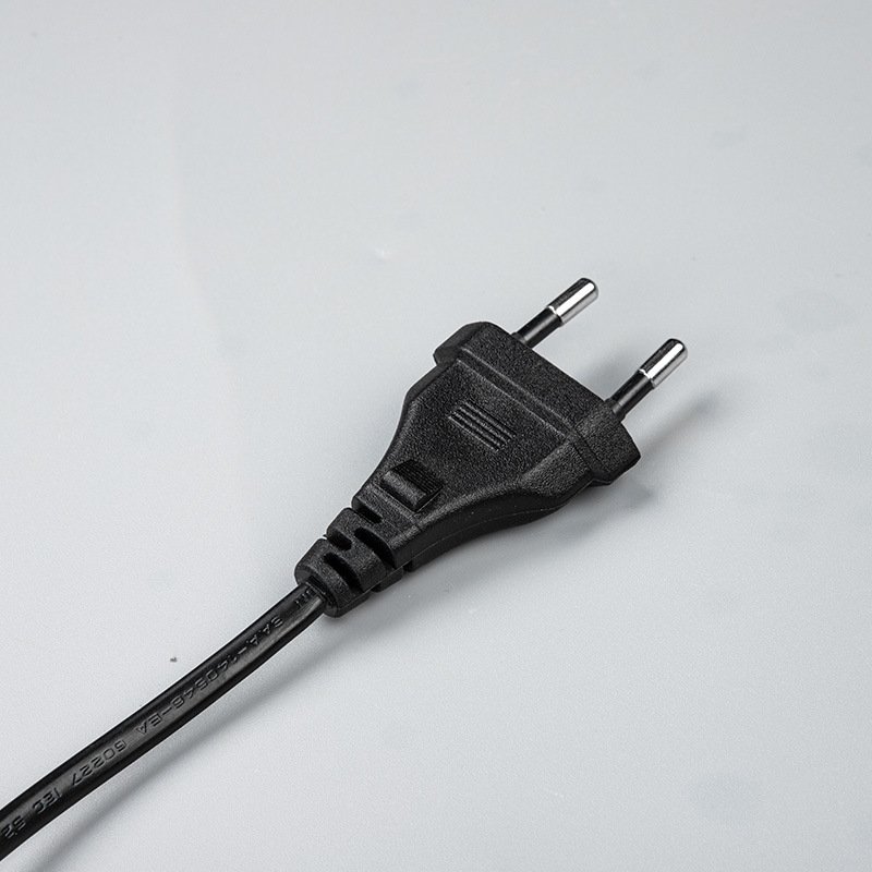 New European Style Round plug Power Cord 0.75/1/1.5 Square D02 Two-plug Waterproof Power Cord plug