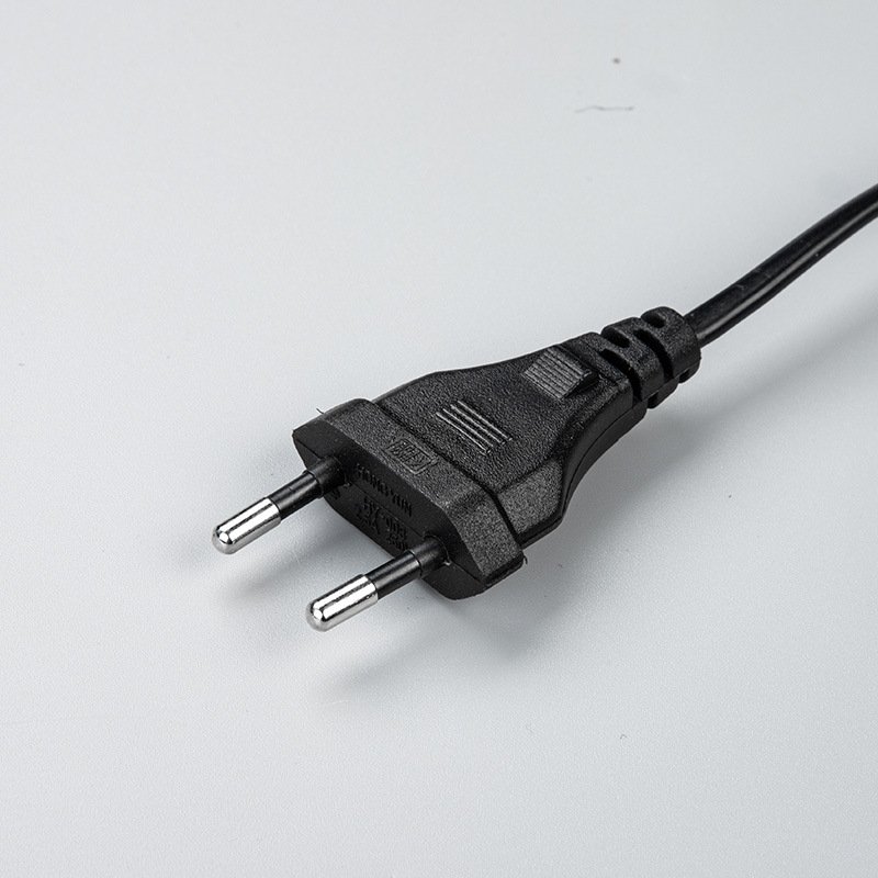 New European Style Round plug Power Cord 0.75/1/1.5 Square D02 Two-plug Waterproof Power Cord plug
