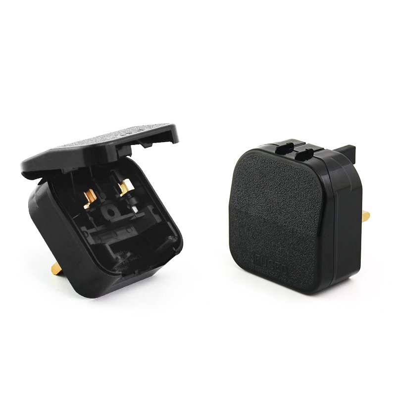 BS Standard BS5733 BS8546 UK 3 Pin Plug to European Euro EU 2 Pin Adapter Power Socket Travel Converter With 13A Fuse