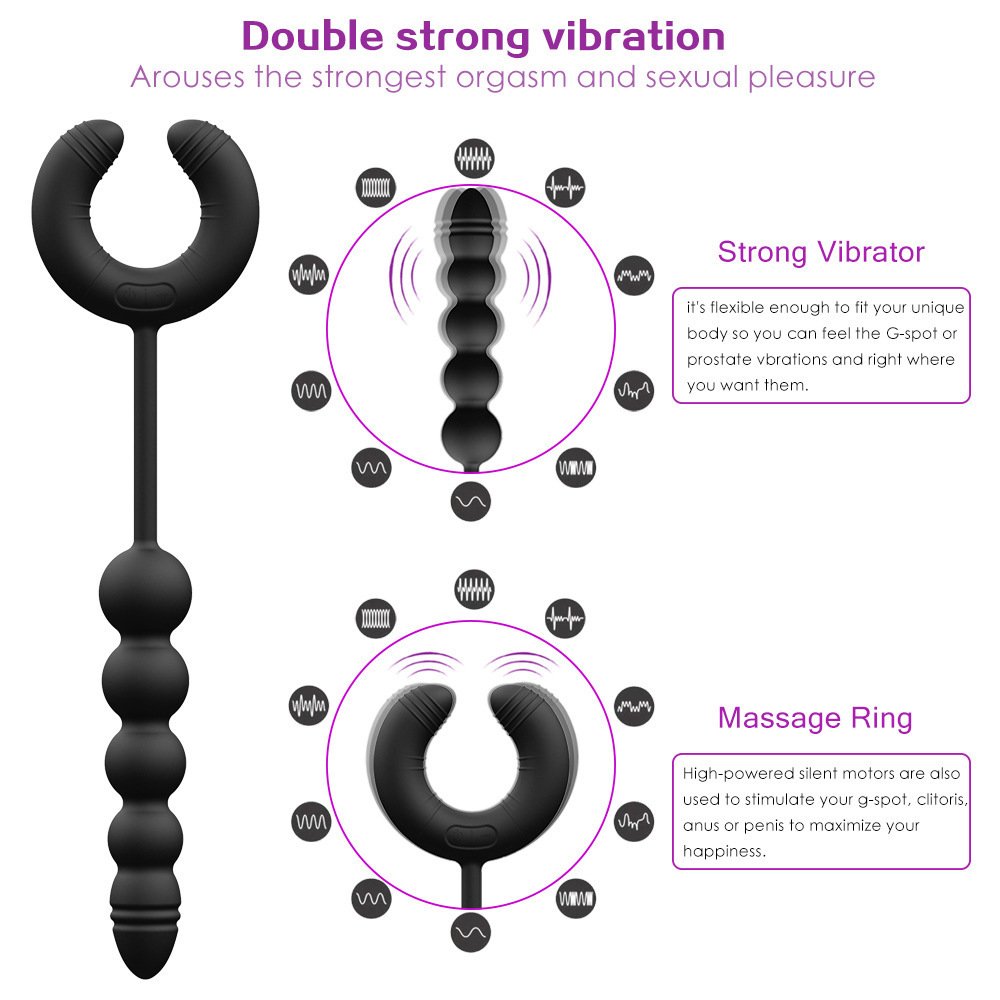 Sex Wireless Remote Controlled Silicone Anal Plug Set Vibrating Butt Plug Silicone Dildo Long Butt Plug For Couples