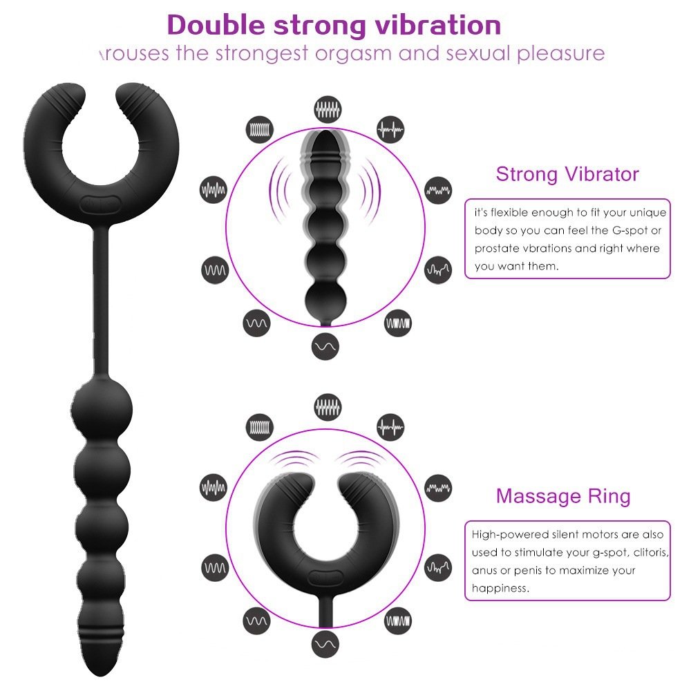 Sex Wireless Remote Controlled Silicone Anal Plug Set Vibrating Butt Plug Silicone Dildo Long Butt Plug For Couples