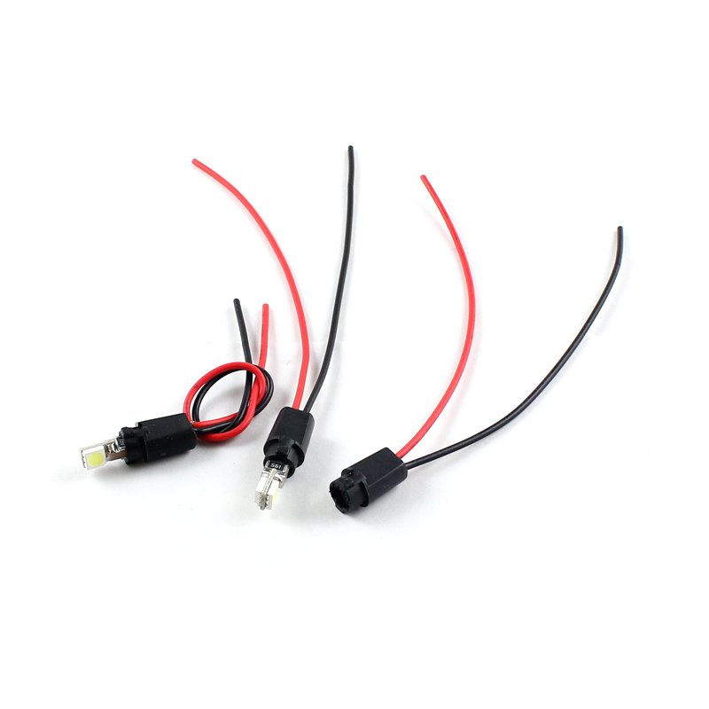 CAR-REFINE Car 286 T5 LED Bulb Lamp Socket T5 LED Bulbs Plug Holder LED Instrument Lamps Socket Extension Cables Connectors