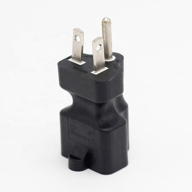 Nema 5-20P Male To 5-20R Female AC Power Converter Adapter 5-20P to 5-15R 15A 125V to 20A 125V T-Blade Plug