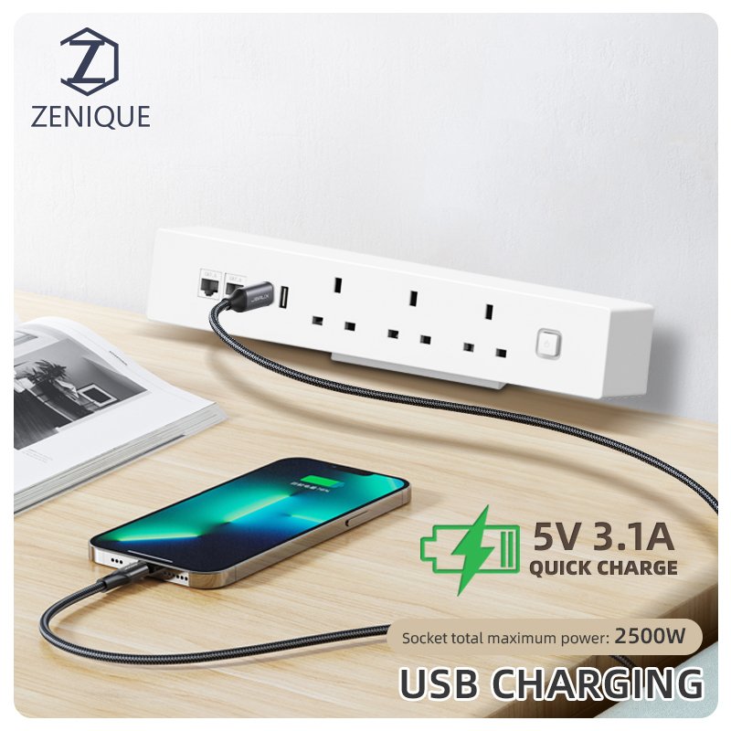 New Design UK 3 Ways Electrical Plugs Socket With USB Desk Clamp Mounted Removable Power Outlet Extension Table Socket