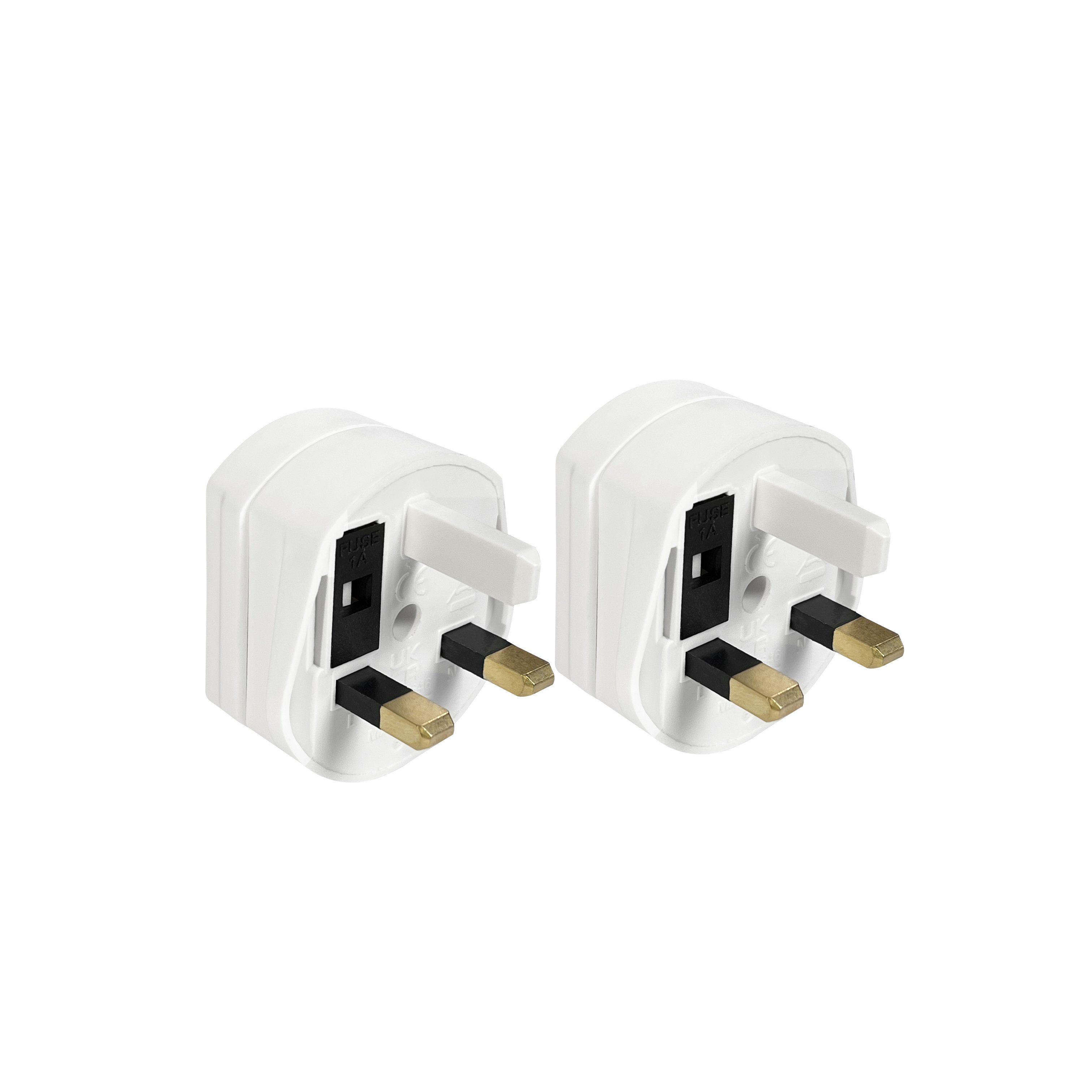 World Techno Toothbrush Adaptor Plug UK - 2 Pin to 3 Pin Electric Converter - 1A Electric Shaver Plug Adaptor (White)