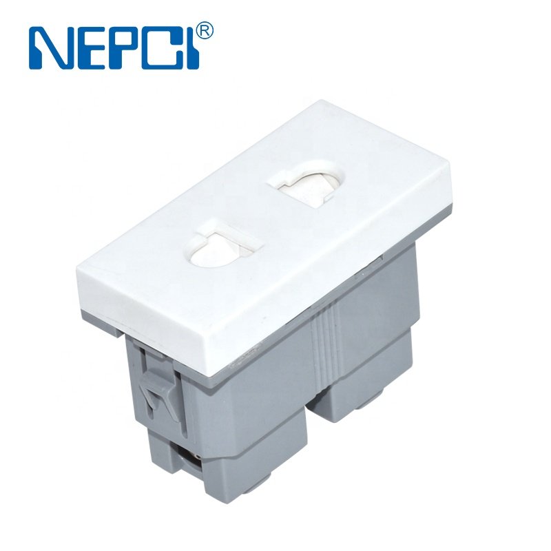 NEPCI China Factory XJY-QB-47 45*22.5mm 250V 10A 2 Poles Chinese Plug Socket