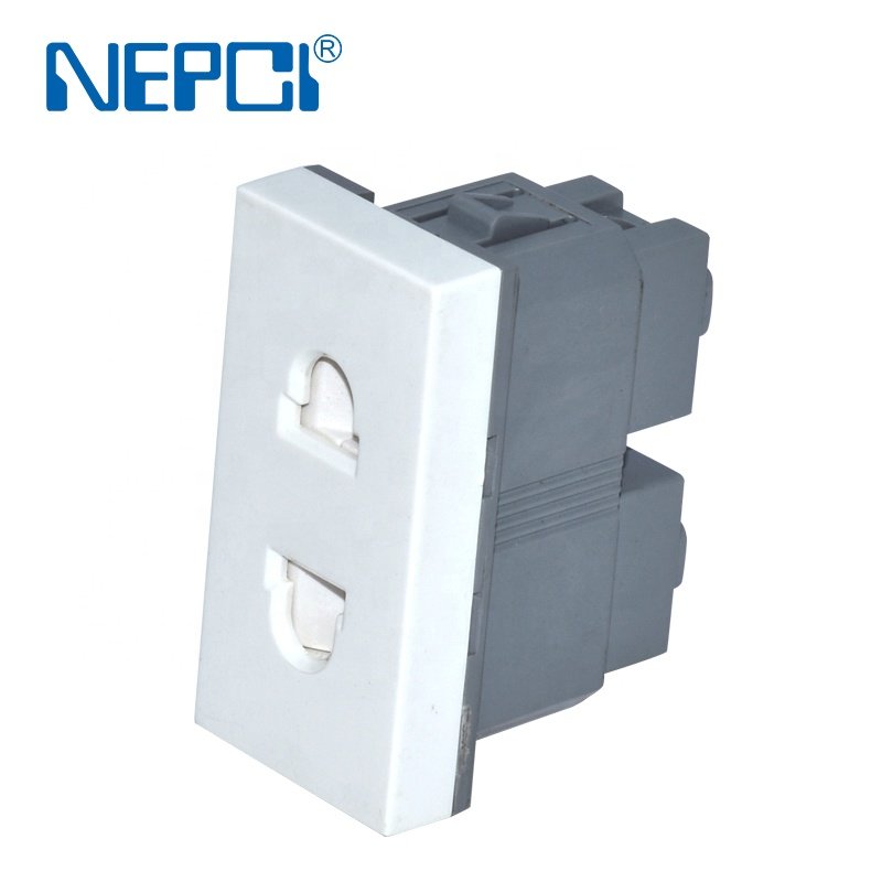 NEPCI China Factory XJY-QB-47 45*22.5mm 250V 10A 2 Poles Chinese Plug Socket