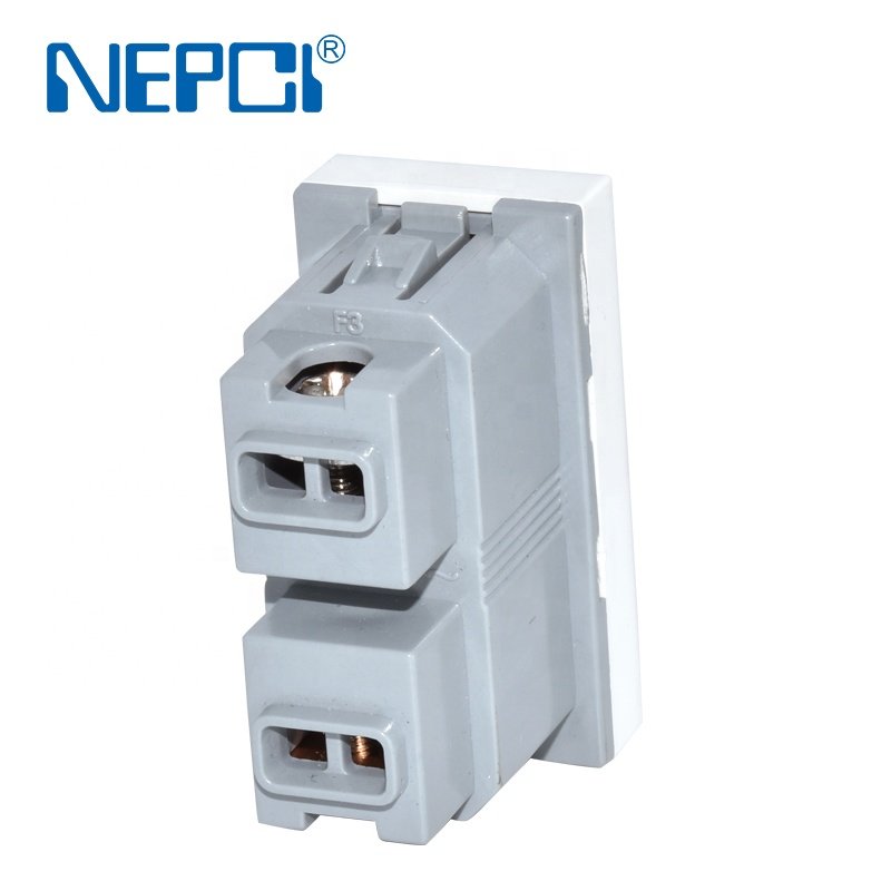 NEPCI China Factory XJY-QB-47 45*22.5mm 250V 10A 2 Poles Chinese Plug Socket