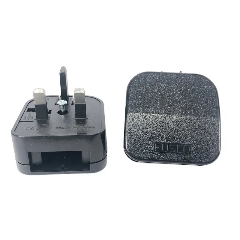 BS5733 European EU 2 Pin To UK 3 Pin With 13A Fuse Plug Adapter Power Socket Travel Converter