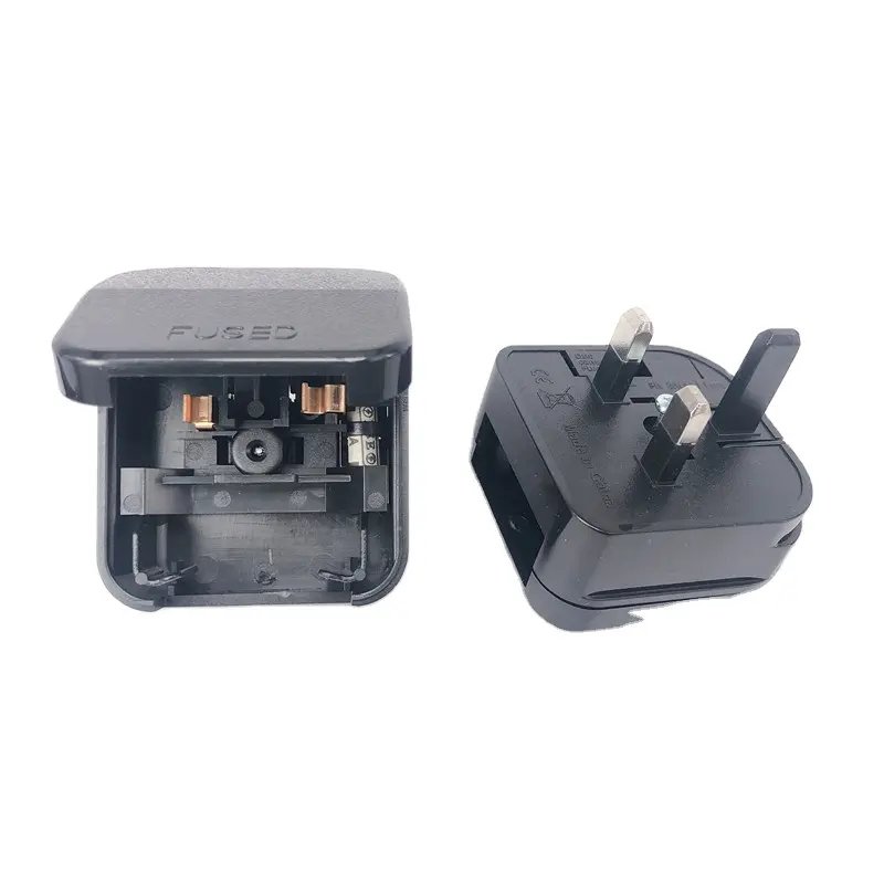 BS5733 European EU 2 Pin To UK 3 Pin With 13A Fuse Plug Adapter Power Socket Travel Converter