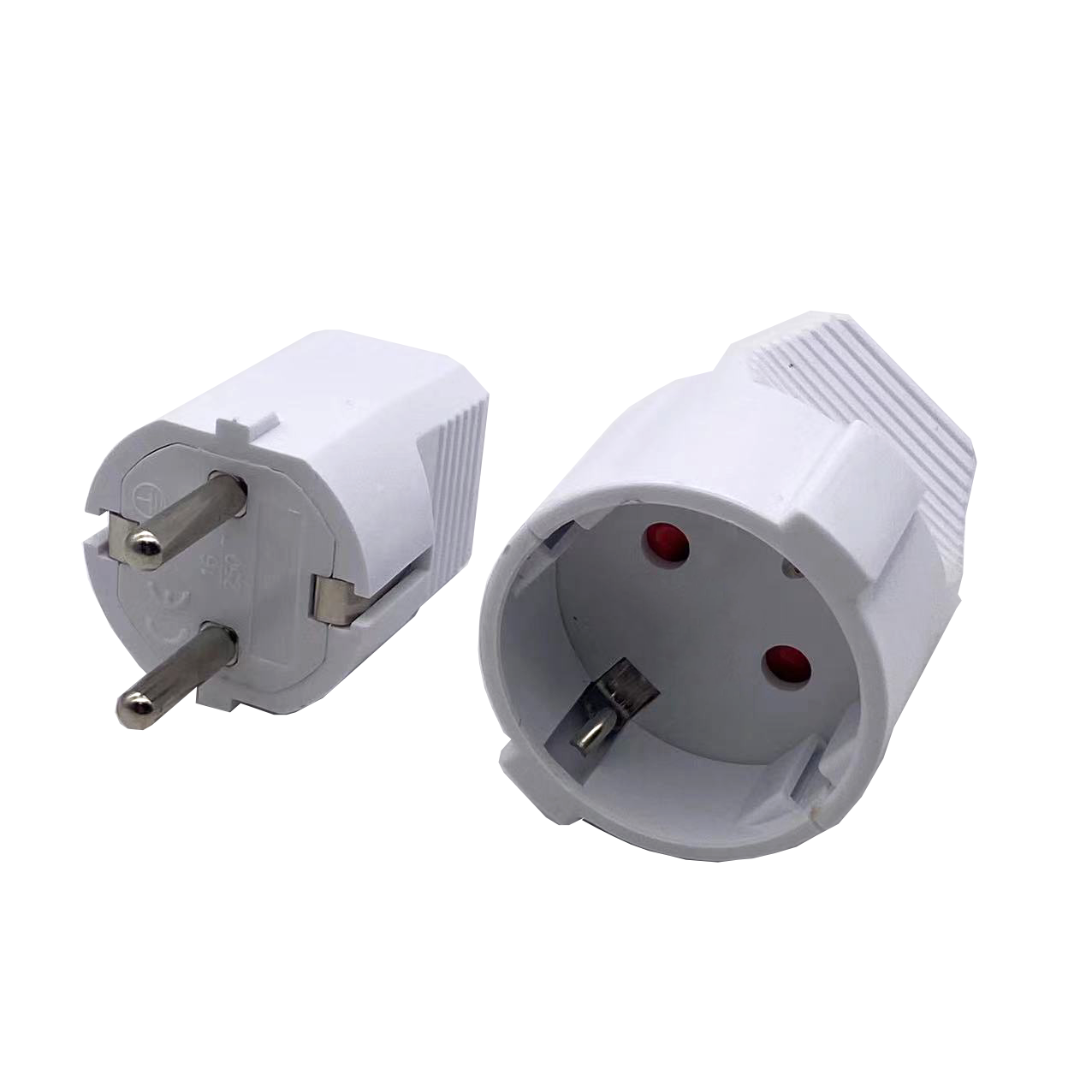 Germany European Standard Plug 220V 2P+T with Grounding 250V 16A White Male Electrical Power Schuko European Rewireable Plug