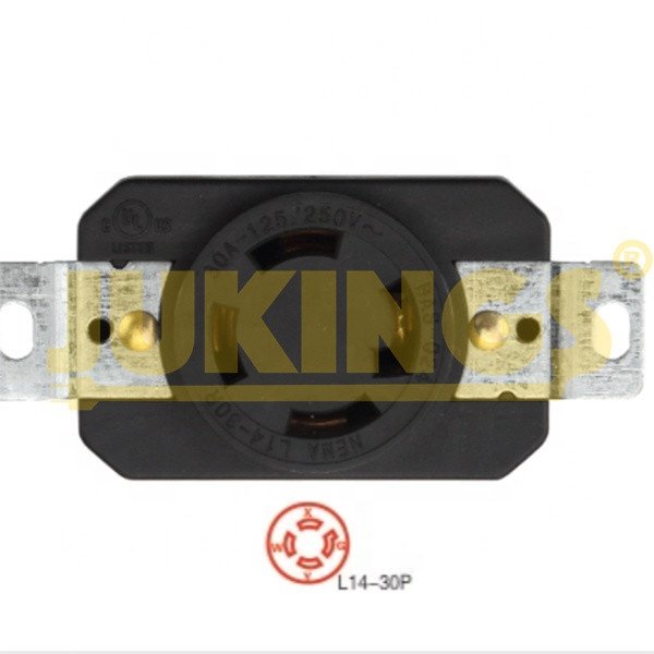US twisting locking plug and receptacle NEMA L14-30 American Plug Socket 30A