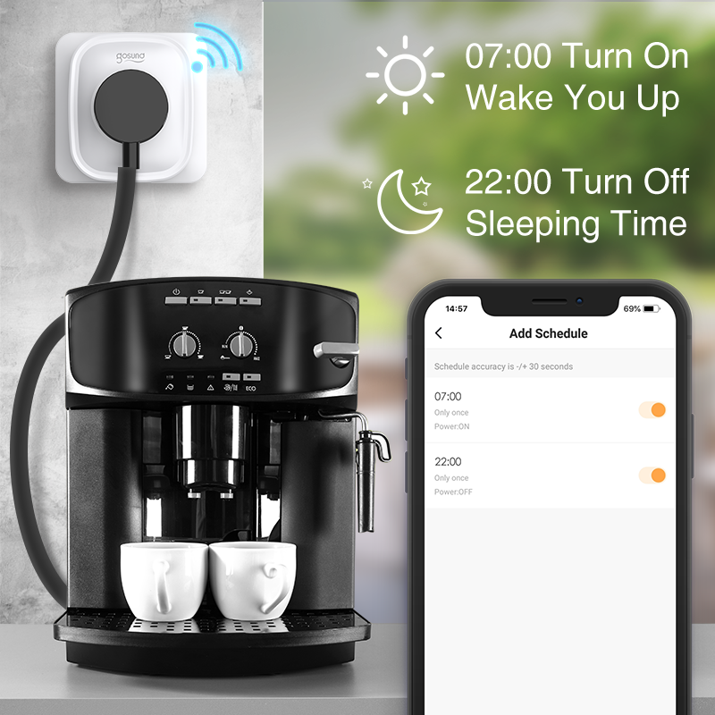 EU Type Plug 16A Housing Socket Tuya App Wifi Smart Plug Socket Support Alexa Tuya Tmall Genie Voice Control