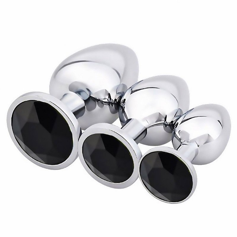 Factory supply excellent quality metal sm anal plug jewel butt expand anal plugs