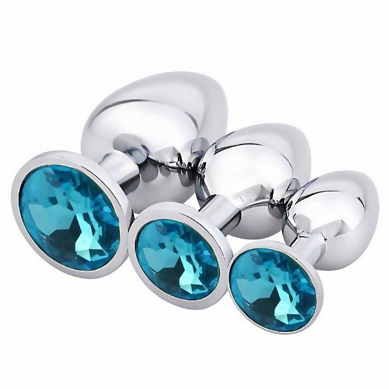 Factory supply excellent quality metal sm anal plug jewel butt expand anal plugs