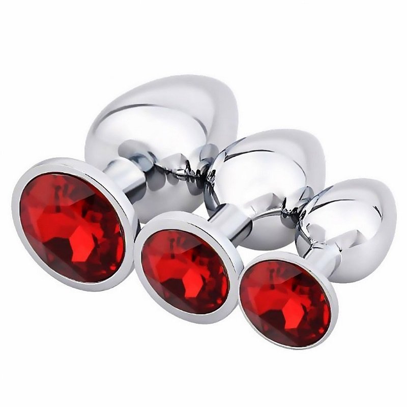 Factory supply excellent quality metal sm anal plug jewel butt expand anal plugs