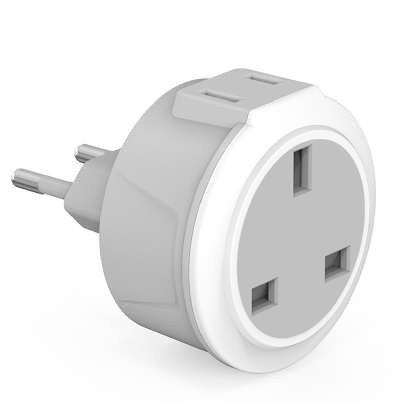 British Standard UK Plug Conversion for Travel English to European (German) Plug Adaptation
