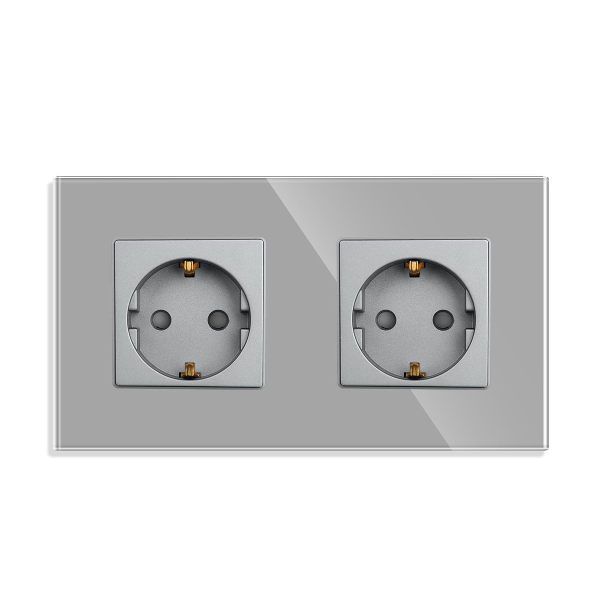 Bingoelec 2024 Hot Selling 16amper Double EU Wall Socket Single Electric Plug Schuko Socket with Home
