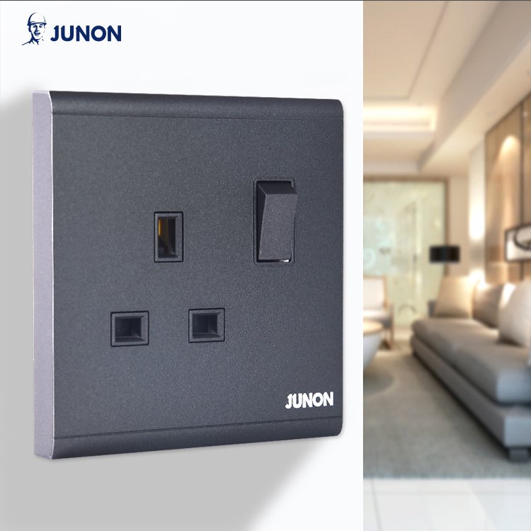 JUNON 1 GANG 13A DP SWITCHED PLUG SOCKET plug sockets with switch