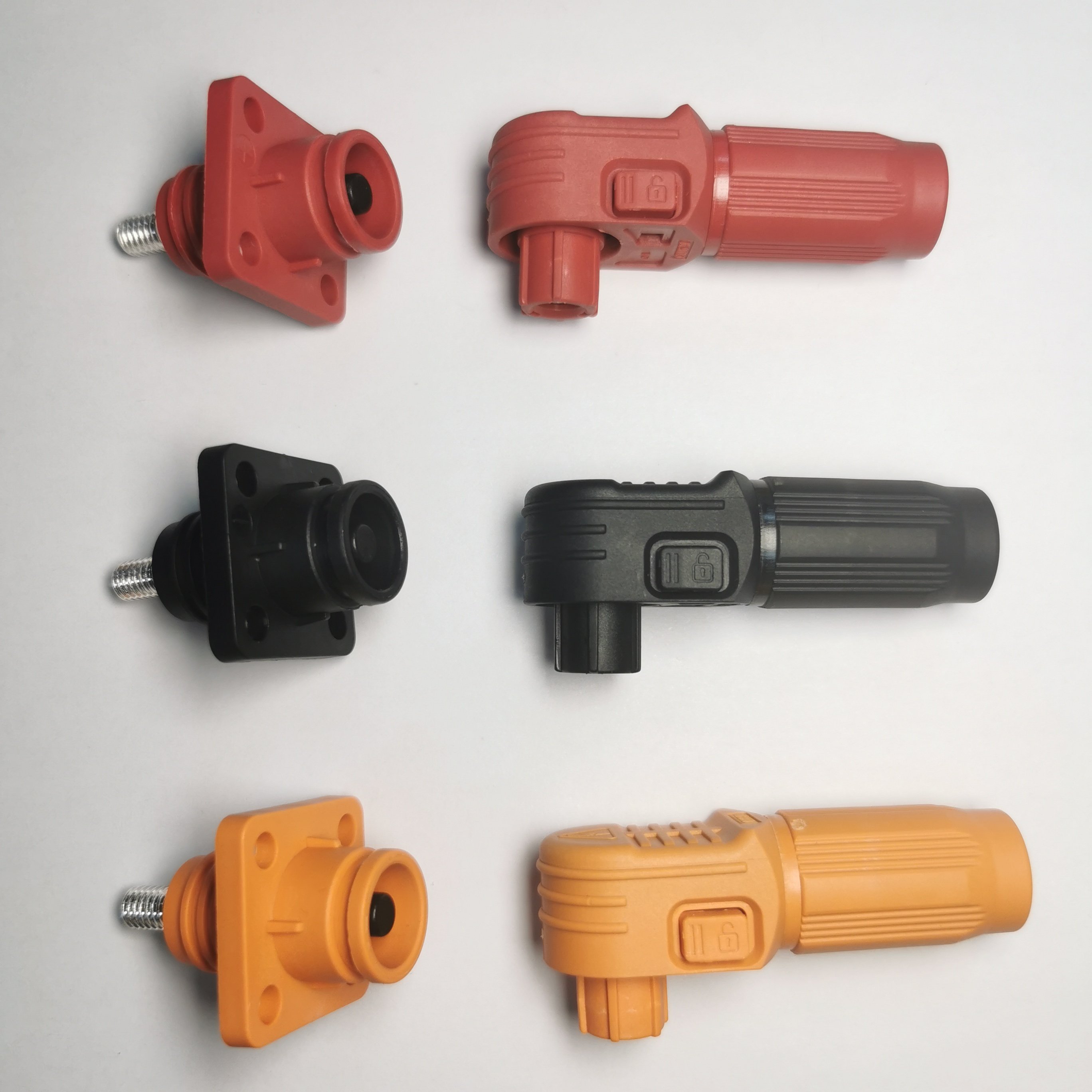 High Voltage Energy Storage Connector Right Angle Plug 6MM 120A For Electric Energy Storage