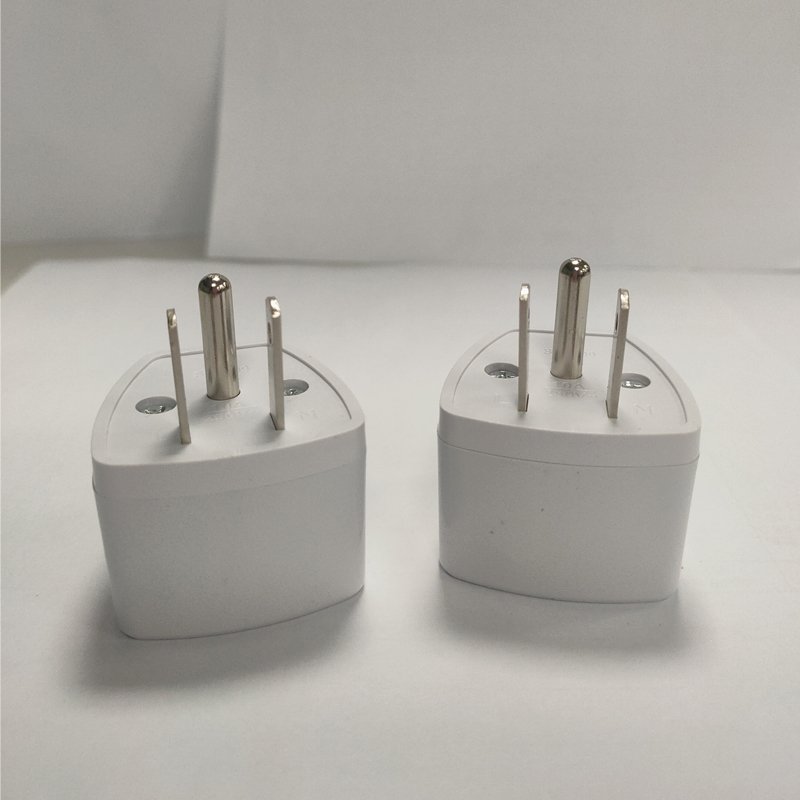 international travel plug UK to US 3pin adapter in White color